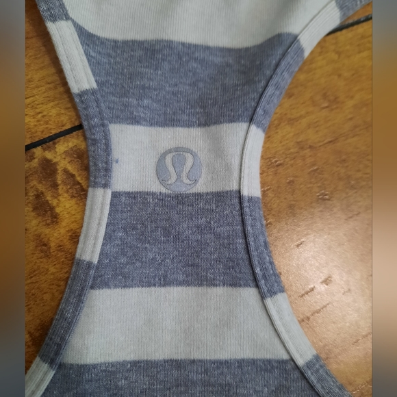 Lululemon Striped Racerback Tank, Gray - Picture 4 of 4